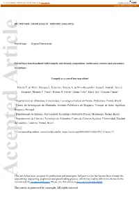 Cereal Bars Functionalized with Tempeh: Nutritional Composition, Isoflavones Content and Consumers Acceptance