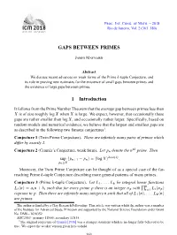 Gaps Between Primes