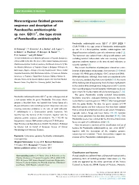 Noncontiguous Finished Genome Sequence And