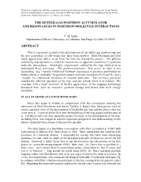 "The Buffer-Gas Positron Accumulator and Resonances in Positron