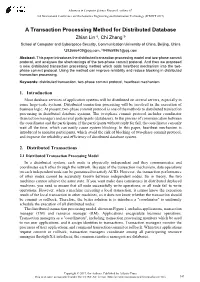 A Transaction Processing Method for Distributed Database