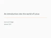 An Introduction Into the World of Linux