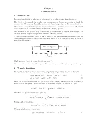 Chapter 3 Control Theory 1 Introduction 2 Transfer Functions