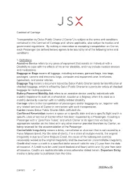 Contract of Carriage