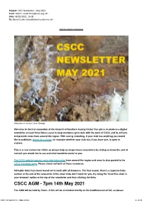 CSCC Newsletter - May 2021 1 of 13 Keep a Watch for That