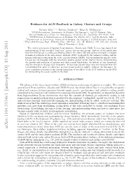 Evidence for AGN Feedback in Galaxy Clusters and Groups