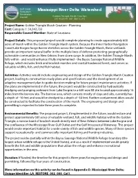 Golden Triangle Marsh Creation Council (LA RESTORE 002 000 Cat1)