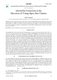 Interstellar Extinction in the Direction of Young Open Star Clusters