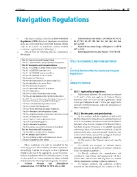Navigation Regulations