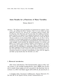 Some Results for Q-Functions of Many Variables