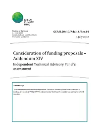 Consideration of Funding Proposals – Addendum
