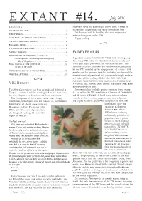 EXTANT #14. July 2006 CONTENTS Crafted of Them All, Profiting As It Does from 6 Years of Vie Project Up-Date
