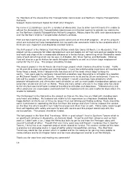 Public Comment Period for Draft 2017 Program