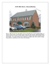 123 W. Main Street – Noncontributing