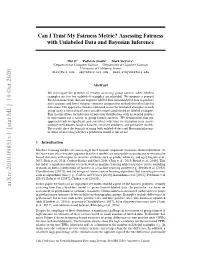 Assessing Fairness with Unlabeled Data and Bayesian Inference