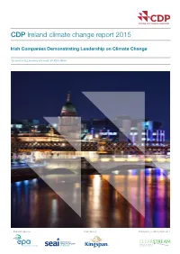CDP Ireland Climate Change Report 2015