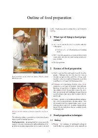 Outline of Food Preparation
