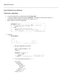 Recurrence Relations