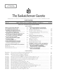 Sask Gazette, Part I, Jul 25, 2003