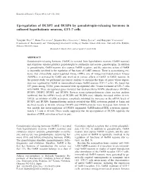 Up-Regulation of DUSP5 and DUSP6 by Gonadotropin-Releasing Hormone in Cultured Hypothalamic Neurons, GT1-7 Cells