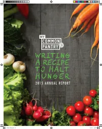 Writing a Recipe to HALT Hunger