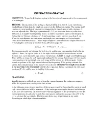 Diffraction Grating and the Spectrum of Light