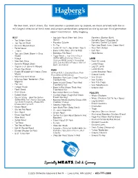Hagbergs Meat List 1117.Pdf