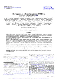 Homogeneous Internal Structure of CM-Like Asteroid (41) Daphne?,?? B