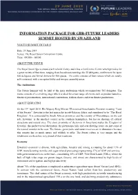 Information Package for Gbr-Future Leaders Summit Hosted by Swaziland