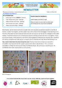 Newsletter 21St May 2021