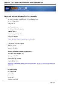 Research Institution List