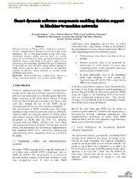 Smart Dynamic Software Components Enabling Decision Support in Machine-To-Machine Networks