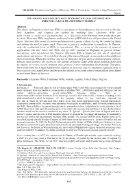 The Advent and Legality of Electronic Wills in United States: Need for a Legal Framework in Nigeria