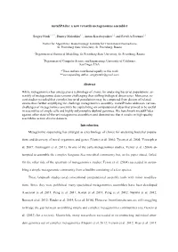 Metaspades: a New Versatile Metagenomics Assembler