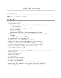Table of Contents