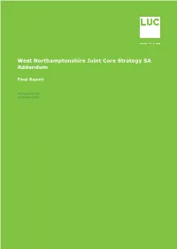West Northamptonshire Joint Core Strategy SA Addendum