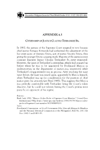 Appendix 4.5 Citizenship of Justice Claudio Teehankee Sr