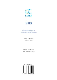 April 2020 Volume 6, Issue 1 ISSN 2411-958X