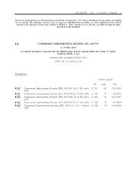 B Commission Implementing Decision (Eu) 2015