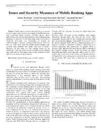 Issues and Security Measures of Mobile Banking Apps