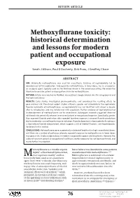 Methoxyflurane Toxicity: Historical Determination and Lessons For