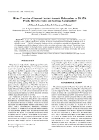 Mixing Properties of Isopropyl Acetate+Aromatic Hydrocarbons at 298.15 K: Density, Refractive Index and Isentropic Compressibility