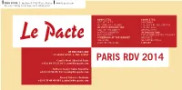 PARIS RDV 2014 +33 6 84 37 37 03 | C.Neel@Le-Pacte.Com