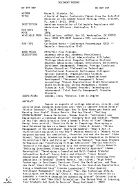 PUB TYPE Collected Works Conference Proceedings (021) Reports Descriptive (141)