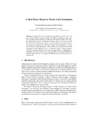 A Skat Player Based on Monte Carlo Simulation