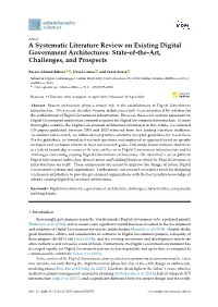 A Systematic Literature Review on Existing Digital Government Architectures: State-Of-The-Art, Challenges, and Prospects