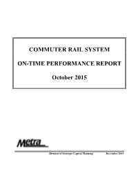 Commuter Rail System On-Time Performance Report