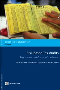 Risk-Based Tax Audits Approaches and Country Experiences