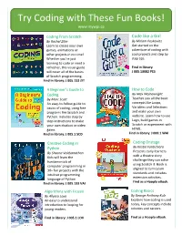 Try Coding with These Fun Books!