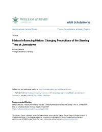 Changing Perceptions of the Starving Time at Jamestown